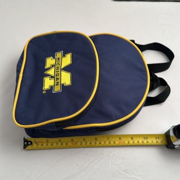 Mighty Mac University of Michigan Wolverines logo blue and yellow mini backpack - Picture 8 of 11